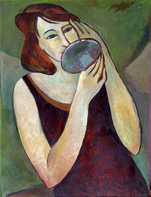 Frau mit Handspiegel | 1968 | Öl