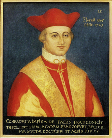 Konrad Wimpina. Gründungsrektor der Universität Viadrina Frankfurt (Oder) 1460–1531 | 1992 | Acryl