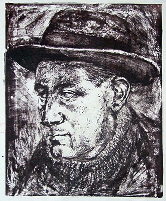 Porträt (aus der Böttcherei) | 1962 | Lithografie
