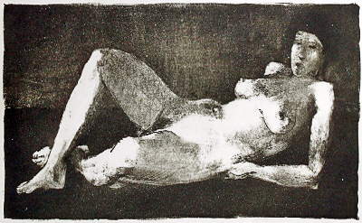 Liegender | Akt 1962 | Lithografie
